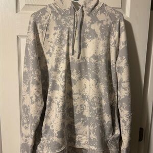 Lululemon Gray and White Tie-Dye Hoodie